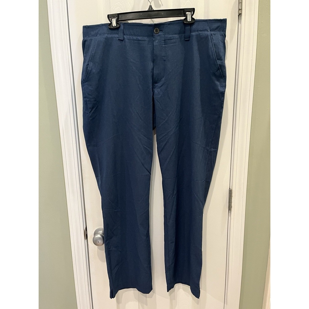 Under Armour Tech Pants 40x32 Blue Match Play Vented Golf Loose Fit 1259430
